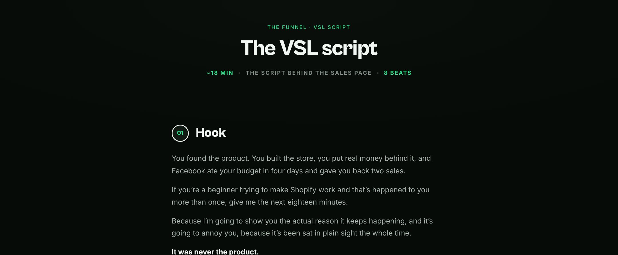 VSL script preview